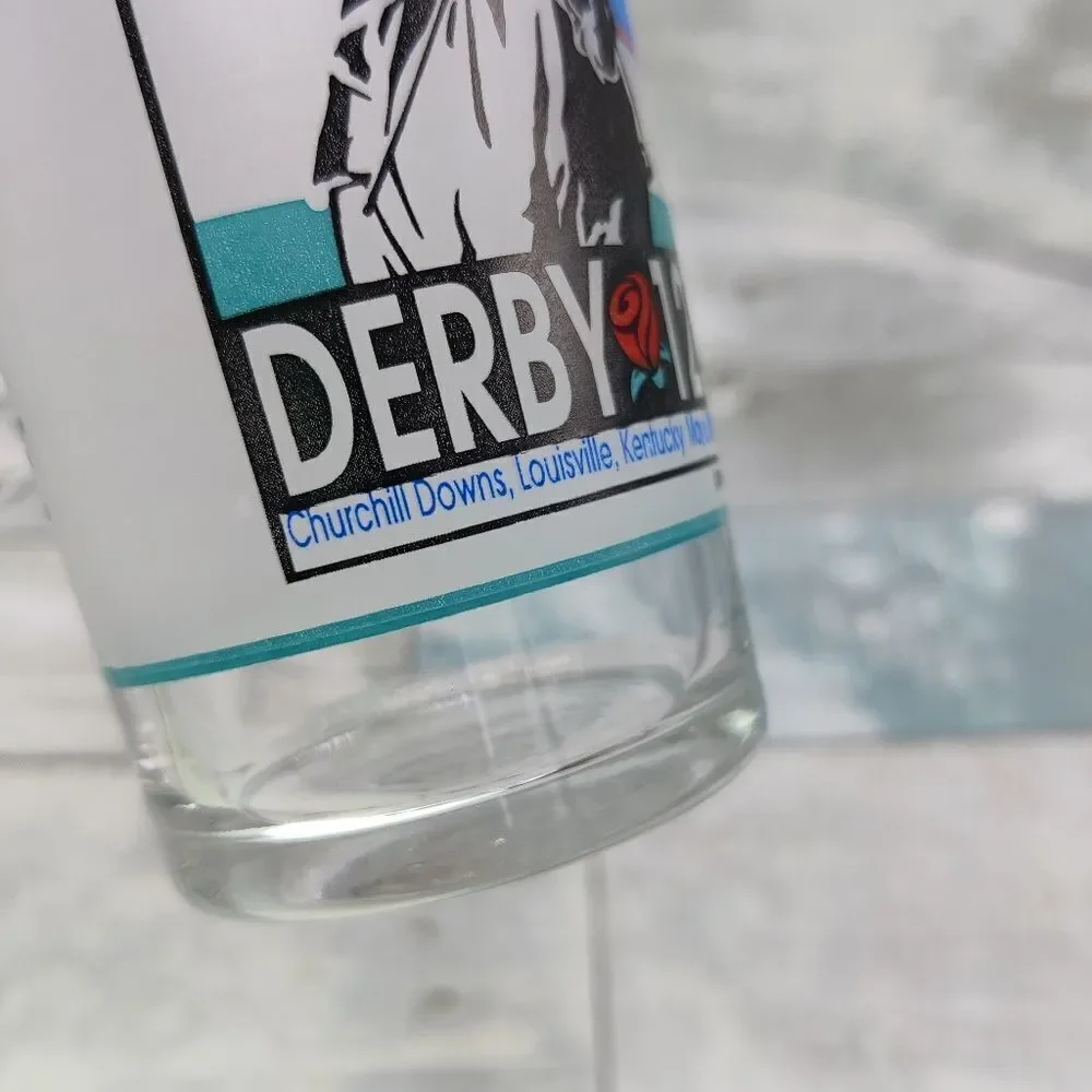 KENTUCKY Derby Horse Race Vintage 1995 Collectible Glass Tumbler Cup 121 90's - Picture 8 of 12